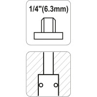Быстроразъемное соединение рапид (мама)-1/4"M YATO YT-2390