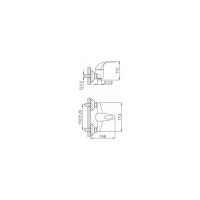 Смеситель для душа FRAP 40к F2002-B с отверстием, шланг и лейка F04 517054