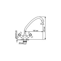 Смеситель для кухни mixline 1/2 керамика, без подводки ML10-03 522138