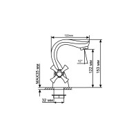 Смеситель для умывальника Mixline 1/2 керамика, без подводки ML10-04 NEW 529851