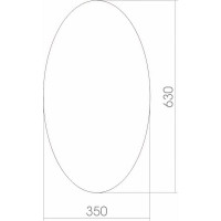 Зеркало MIXLINE овал 350х630 525519