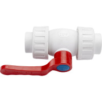 Шаровой кран Blue Ocean полипропиленовый (шар латунь) с 2 сгонами ГВС - 32 PPRF/BVUA-HW-1/PPR(W)-32