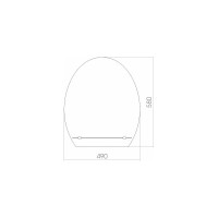 Зеркало MIXLINE "Уют" 500х575 (ШВ) с полкой 525474