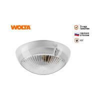 Светодиодный светильник Wolta ЖКХ IP54, под лампу 60Вт, E27 (в комплект не входит) прозрачный ДПБ06-60-001