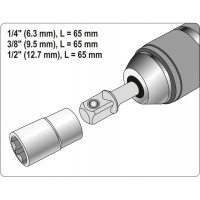 Набор адаптеров 3 шт, SDS Plus, 1/4", 3/8", 1/2" YATO YT-04686