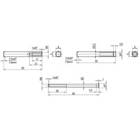 Корпус огнестойкого замка антипаник DOORLOCK V1901/65mm PZ72 ZN в комплекте с разрезным штоком 79082