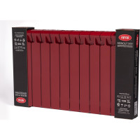 Радиатор биметаллический RIFAR Monolit 500 Бордо 12 секц. бок. R-MN-500-12-BO