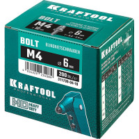 Винтовые стальные заклепки KRAFTOOL Bolt М4х8 мм, штифт 10 мм, 200 шт. 311709-04-10