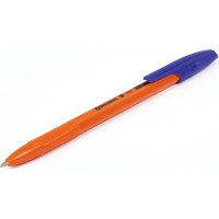 Ручка 50 шт в упаковке BRAUBERG шариковая X-333 Orange СИНЯЯ корпус оранжевый узел 07мм линия 035мм  142409