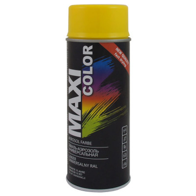 MAXI COLOR Эмаль-аэрозоль желтая 0,4л 1021MX