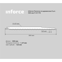 Inforce Полотно по древесине 5 шт. 300 мм 11-01-715