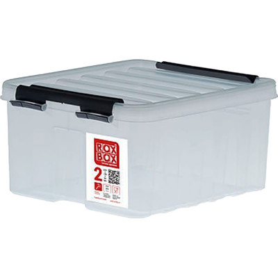 Rox Box Ящик п/п 210х170х100 мм с крышкой и клипсами, 2 л. прозрачный 18689