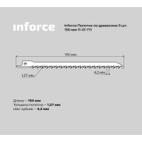 Inforce Џолотно по древесине 5 шт. 150 мм 11-01-711