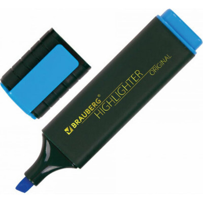 BRAUBERG Текстовыделитель ORIGINAL , ГОЛУБОЙ, линия 1-5 мм, 151684