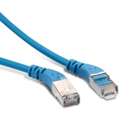 Угловой экранированный патч-корд Hyperline PC-APM-STP-RJ45/L45-RJ45/R45-C6-5M-LSZH-BL 233167