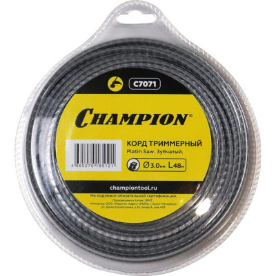 CHAMPION Корд трим. Platin Saw 3.0ммх48м зубчатый C7071