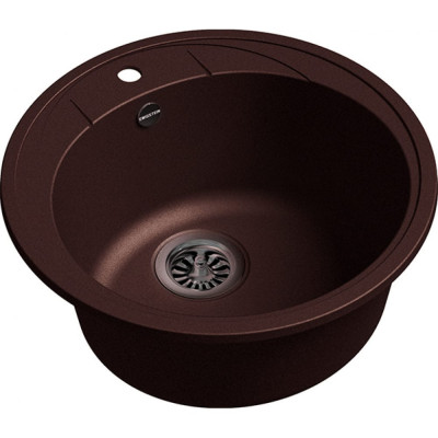 EWIGSTEIN Мойка кварц Elegant R45 1-чаша D-484мм шоколад E- R45 шоколад