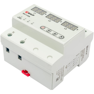 EKF Реле выбора фаз с дисплеем RVF-3-63А PROxima RVF-3-63a