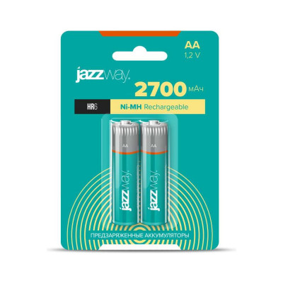 Jazzway Jаzzway Аккумулятор AA/HR6 2700мА.ч NI-MH BL-2 предзаряженный (блистер 2шт) 5007840