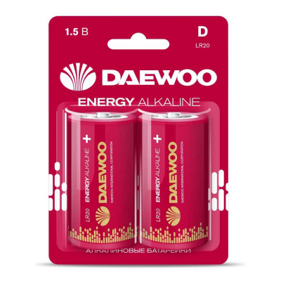 Daewoo Алкалиновая батарейка LR20 ENERGY Alkaline BL-2 5030022