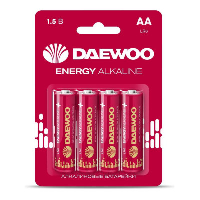 Daewoo Алкалиновая батарейка LR 6 ENERGY Alkaline BL-4 5029781