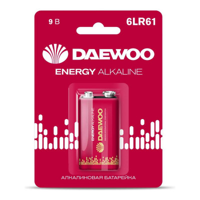 Daewoo Алкалиновая батарейка 6LR61 ENERGY Alkaline BL-1 5029729