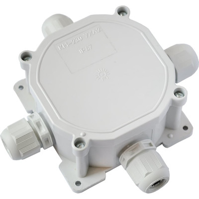 BYLECTRICA Коробка монтажная при открытой разводке 4 ввода IP67, КМ-257