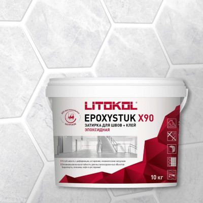 LITOKOL EPOXYSTUK X90 C.00 BIANCO 10kg bucket 479350002