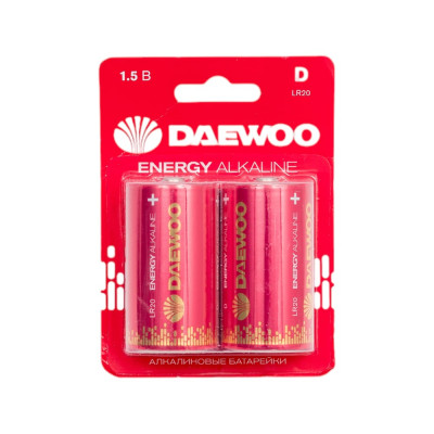 Daewoo Алкалиновая батарейка LR20 ENERGY Alkaline BL-2 5030022
