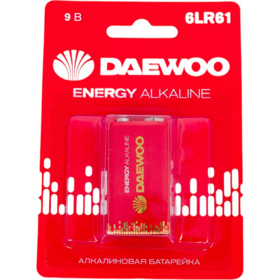 Daewoo Алкалиновая батарейка 6LR61 ENERGY Alkaline BL-1 5029729