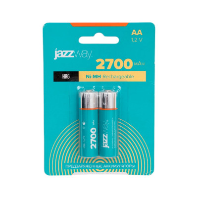 Jazzway Jаzzway Аккумулятор AA/HR6 2700мА.ч NI-MH BL-2 предзаряженный (блистер 2шт) 5007840