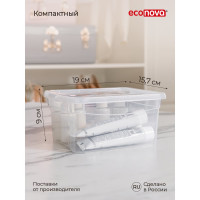Комплект ящиков Econova Кристалл 4 шт. по 2 л, бесцветный 43427510122