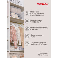 Универсальный ящик Econova Кристалл 400х335х170 мм 18 л бесцветный 431249301