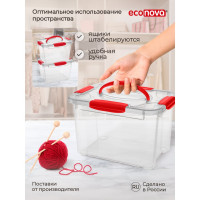 Универсальный ящик Econova Кристалл с ручкой Xxs, 283х200х170 мм, 5,5 л бесцветный 431293901