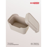 Универсальный ящик Econova Luxe с крышкой, 189х132х110 мм, 1,9 л светло-бежевый 433233434