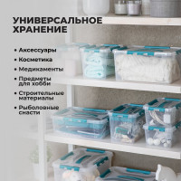Универсальный ящик для хранения Econova Grand Box с замками и ручкой, 15,3 л 433200402