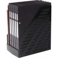 Вертикальный лоток для бумаг BRAUBERG "MAXI-plus" 250х160х300 мм, сетчатый, черный 237005