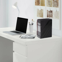 Вертикальный лоток для бумаг BRAUBERG "MAXI-plus" 250х160х300 мм, сетчатый, черный 237005