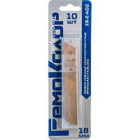 Лезвия сменные для резака (10 шт; 18х100 мм; толщина 0.5 мм; 14 сегментов; японская сталь SK5) РемоКолор 19-2-402