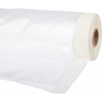 Пленка защитная прозрачная с клейкой малярной лентой (1.5х25 м; HDPE) РемоКолор 09-0-015