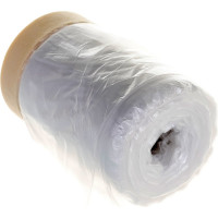 Пленка защитная прозрачная с клейкой малярной лентой (0.55х25 м; HDPE) РемоКолор 09-0-005
