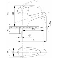 Смеситель для раковины TSARSBERG тип См-УмОЦБА TSB-841-1202