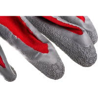 Перчатки СПЕЦ красные, нейлон, покрытие частичное латекс, р.9 31024016-9