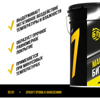 Мастика битумно-полимерная БИТУМ ПРОДУКТ, 21,5 л, BP-7