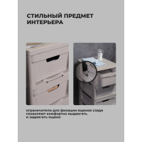 Комод Econova Luxe на колесах, 4 ящика, 300х385х690 мм светло-бежевый 43324673470