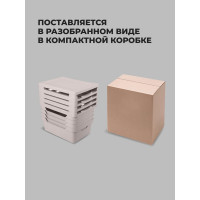 Комод Econova Luxe на колесах, 4 ящика, 300х385х690 мм светло-бежевый 43324673470
