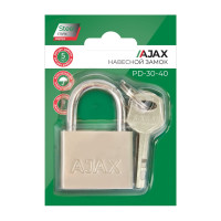 Навесной замок AJAX PD-30-40, фин. 3 кл., блистер 42575