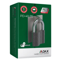 Навесной замок AJAX PD-40-70, фин. 3 кл., коробка 42571