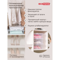 Универсальный ящик Econova Кристалл 400х335х85 мм 9 л бесцветный 431249401