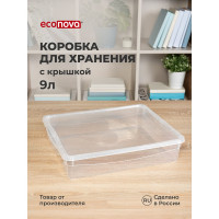 Универсальный ящик Econova Кристалл 400х335х85 мм 9 л бесцветный 431249401
